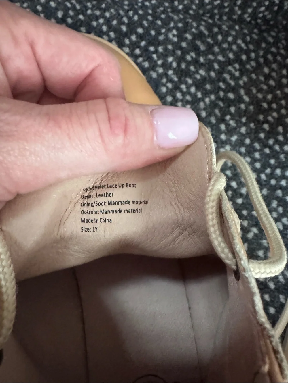 SweetHoney Tan Lace-Up Baby Walker Boots